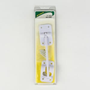 JR Products Door Holder - Plastic - 6" - WHITE T-style