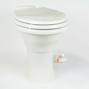 Porcelain Trailer Toilet - White